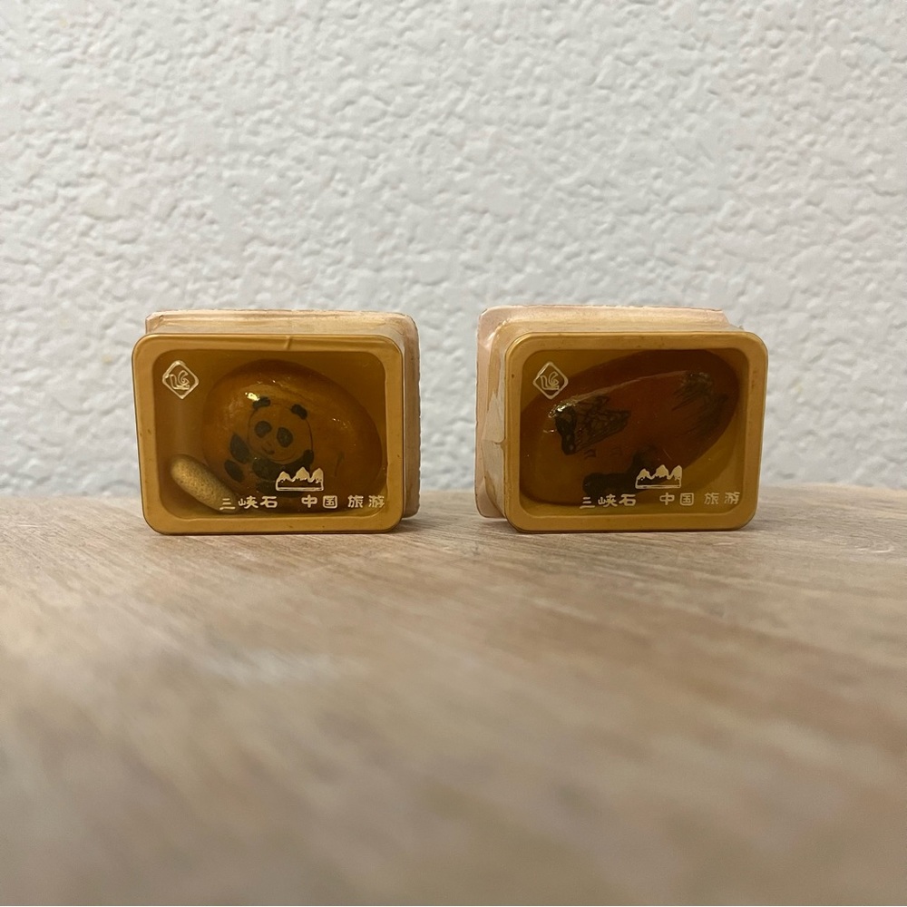 Vintage Hand Painted Stones from Three Gorges China